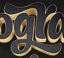 极品3D文本模板(黑金色)：3D Gold Text Effects